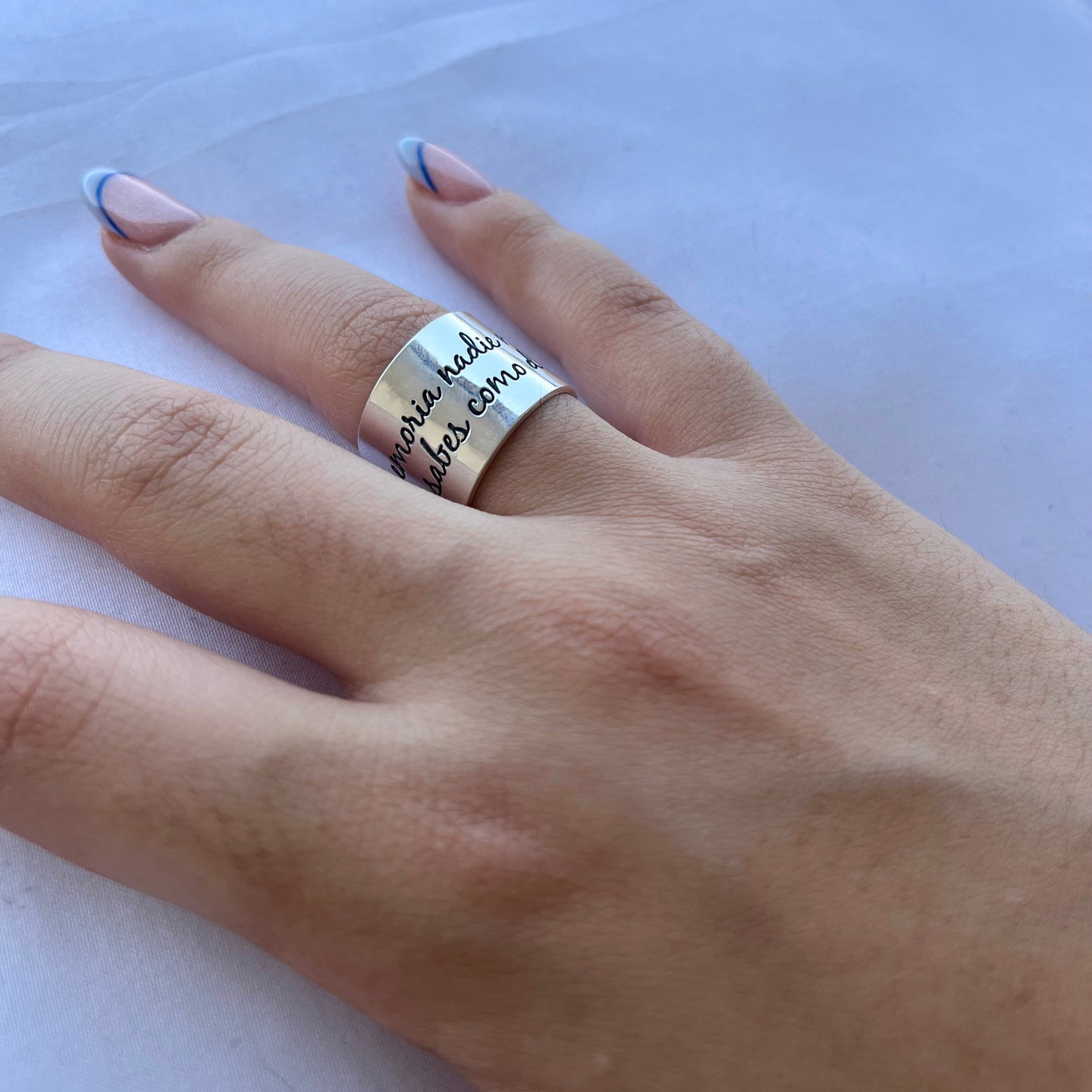 Anillo Frase Dellafuente en Plata de Ley