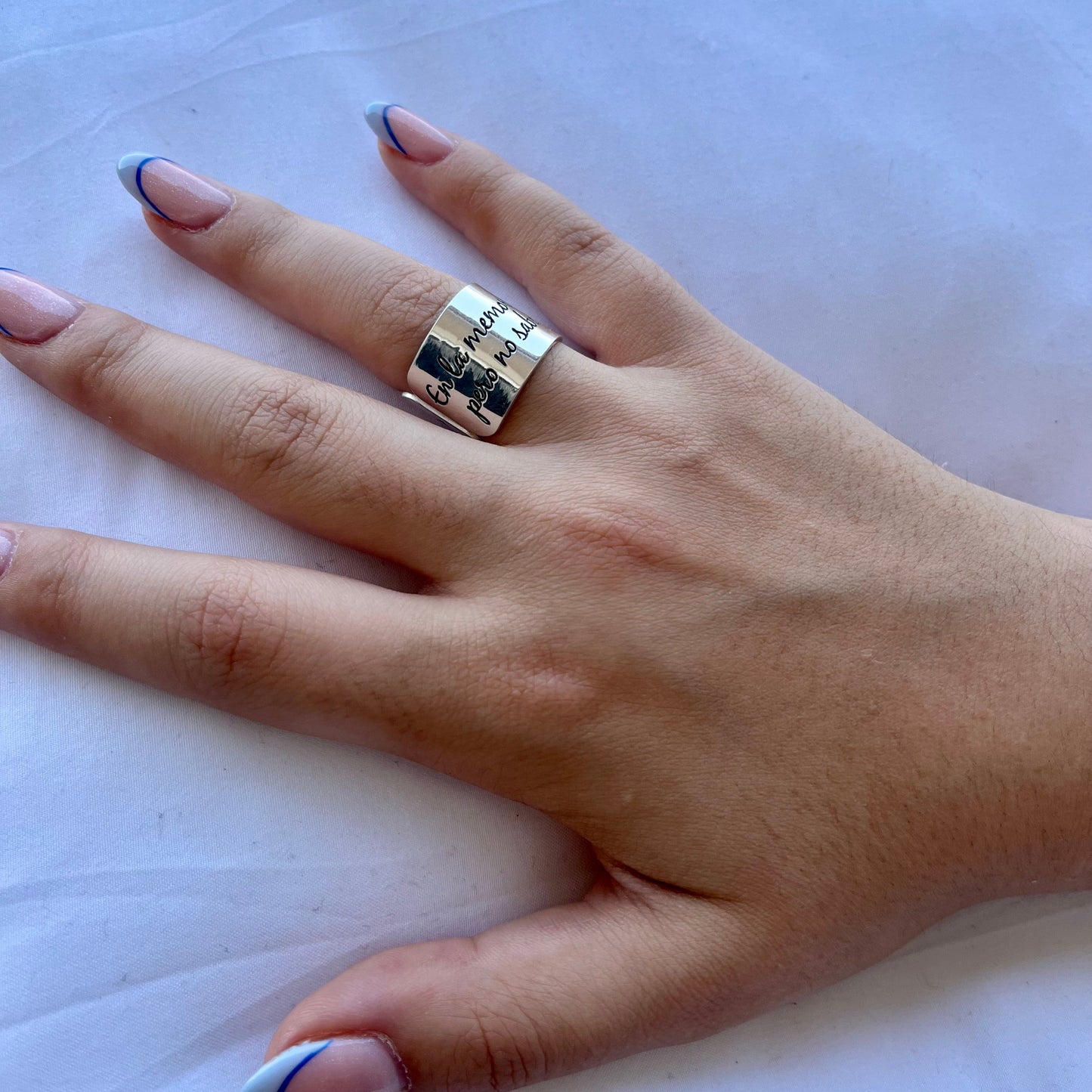 Anillo Frase Dellafuente en Plata de Ley