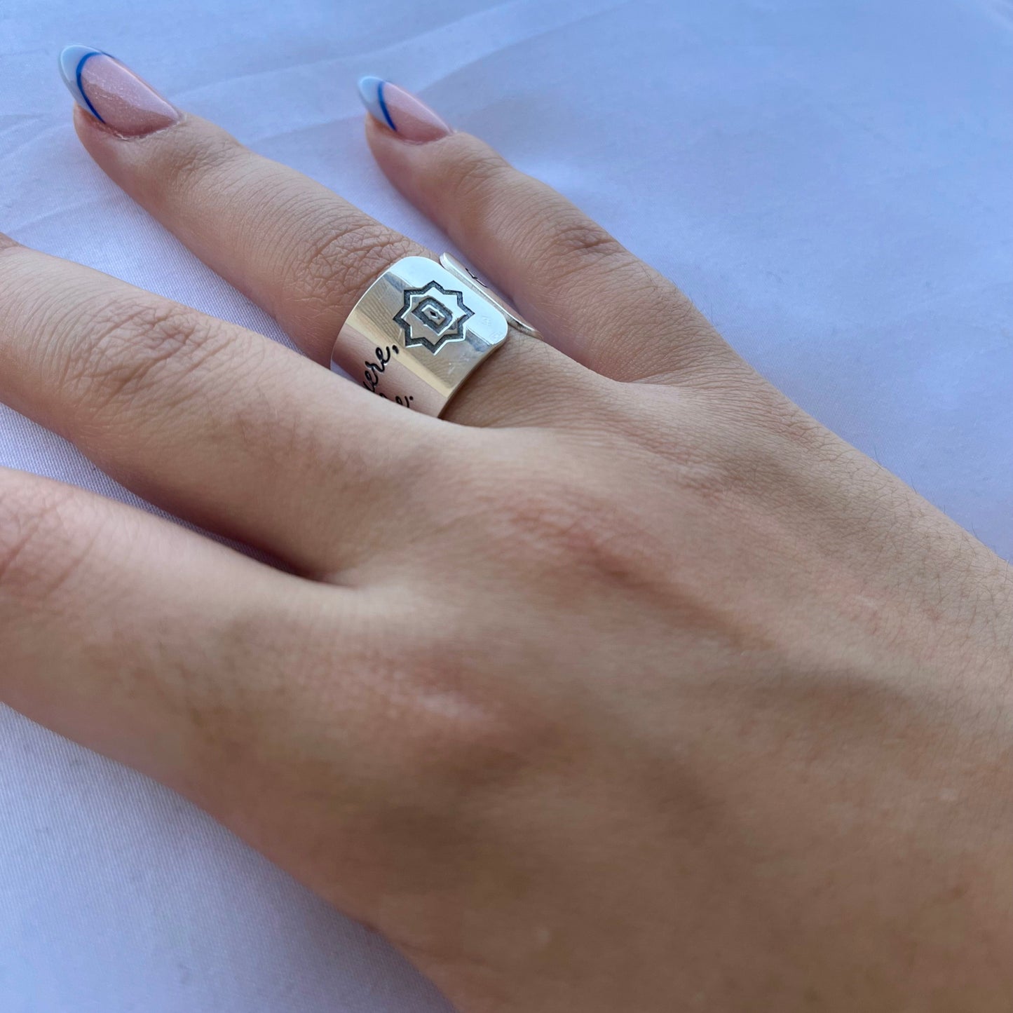 Anillo Frase Dellafuente en Plata de Ley