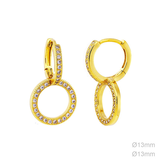 Pendientes Latón Chapado en Oro