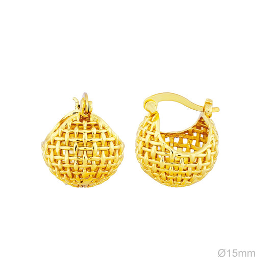 Pendientes Latón Chapado en Oro