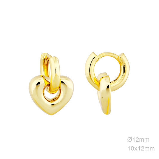 Pendientes Latón Chapado en Oro