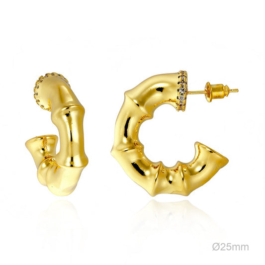 Pendientes Latón Chapado en Oro