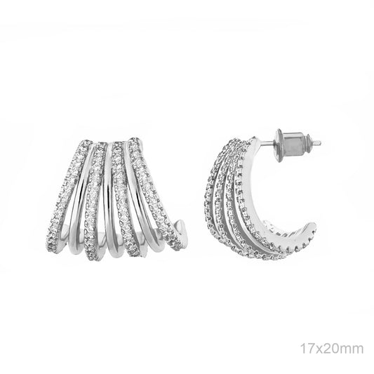 Pendientes Latón Rodiado