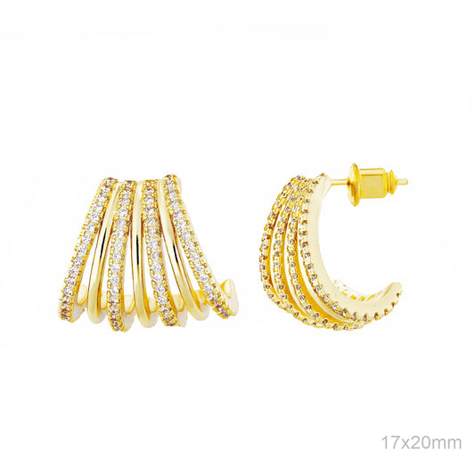 Pendientes Latón Chapado en Oro