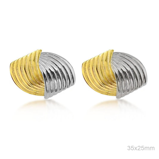 Pendientes Latón Bicolor