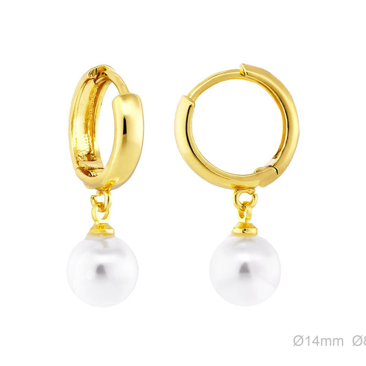 Pendientes Latón Chapado en Oro