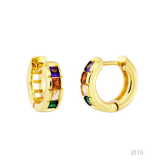 Pendientes Latón Chapado en Oro