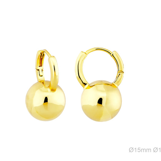 Pendientes Latón Chapado en Oro