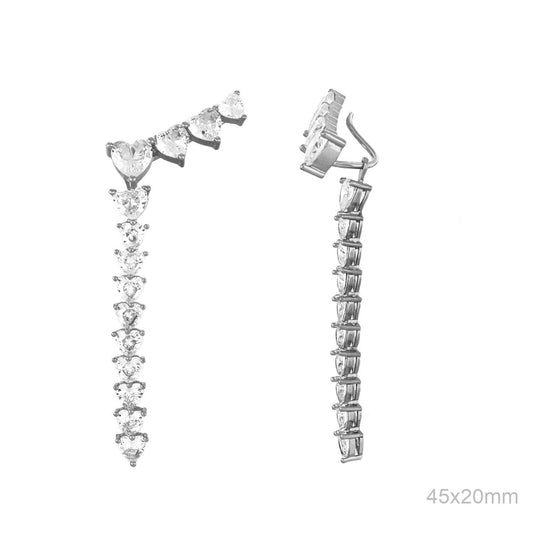 Pendientes Latón Rodiado