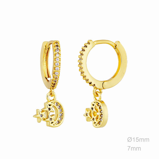 Pendientes Latón Chapado en Oro