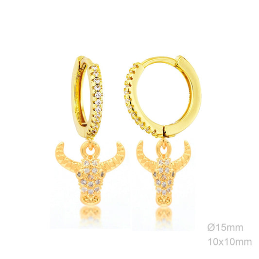 Pendientes Latón Chapado en Oro