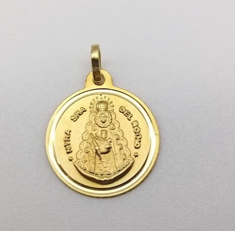 Medalla Virgen del Rocío en Oro de 18 Ktes.