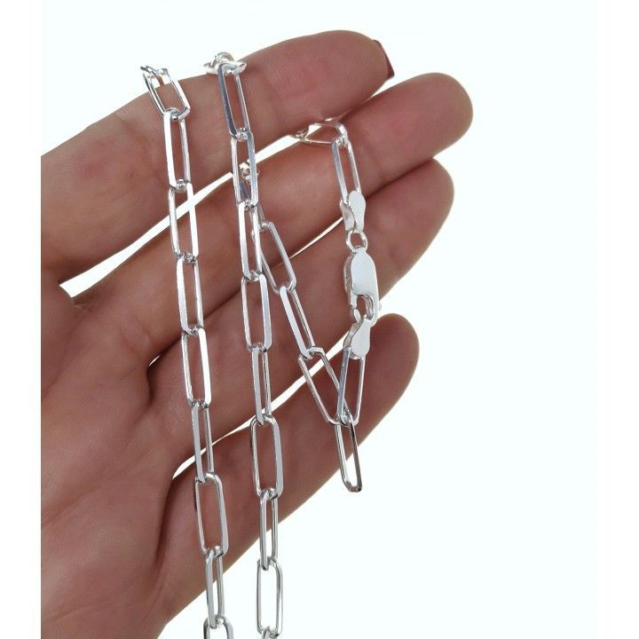 Cadena Forzada Alargada 40 cm en Plata de Ley