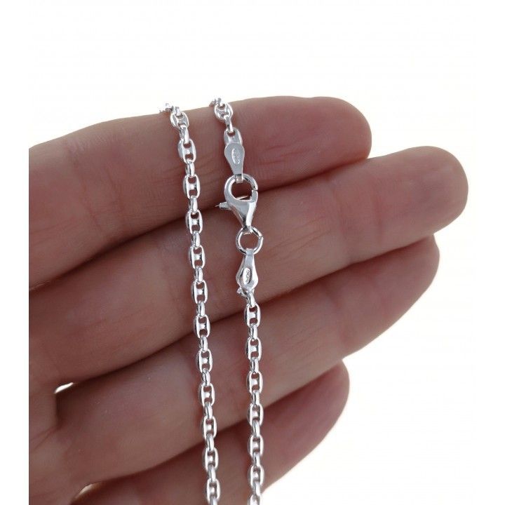 Cadena Calabrote 40 cm en Plata de Ley