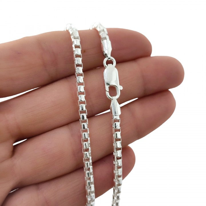 Cadena Veneciana 60 cm en Plata de Ley