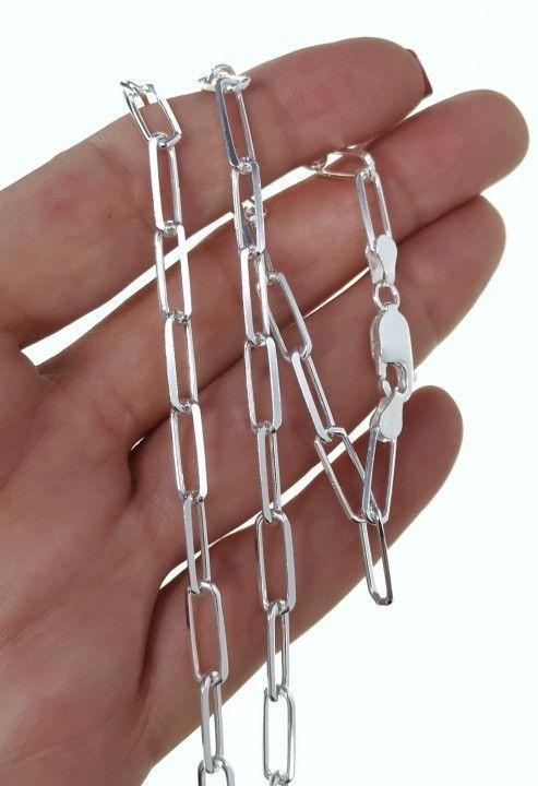 Cadena Forzada Alargada 45 cm en Plata de Ley