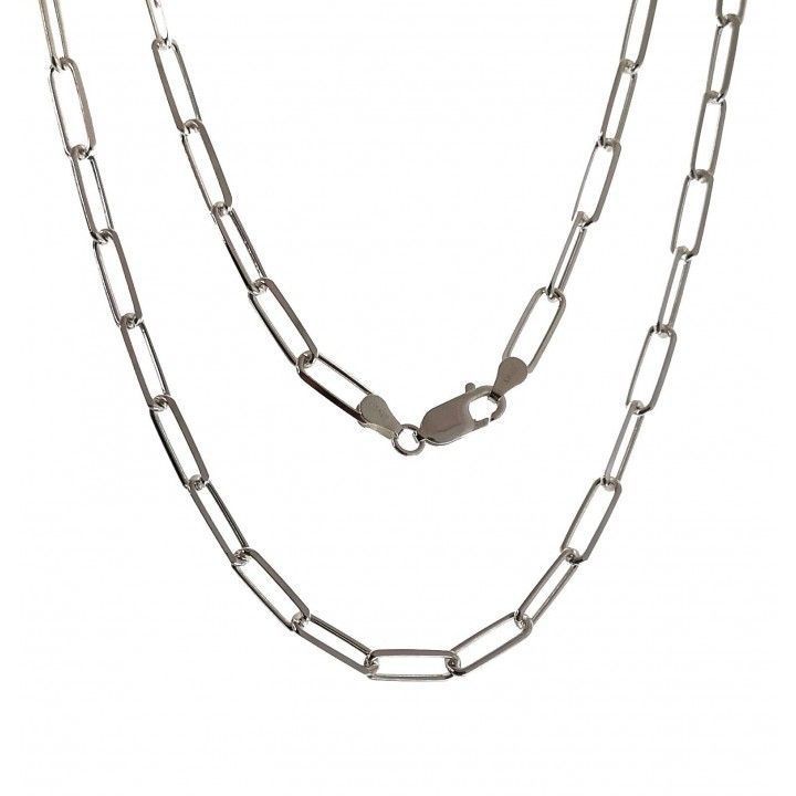 Cadena Forzada Alargada 45 cm en Plata de Ley