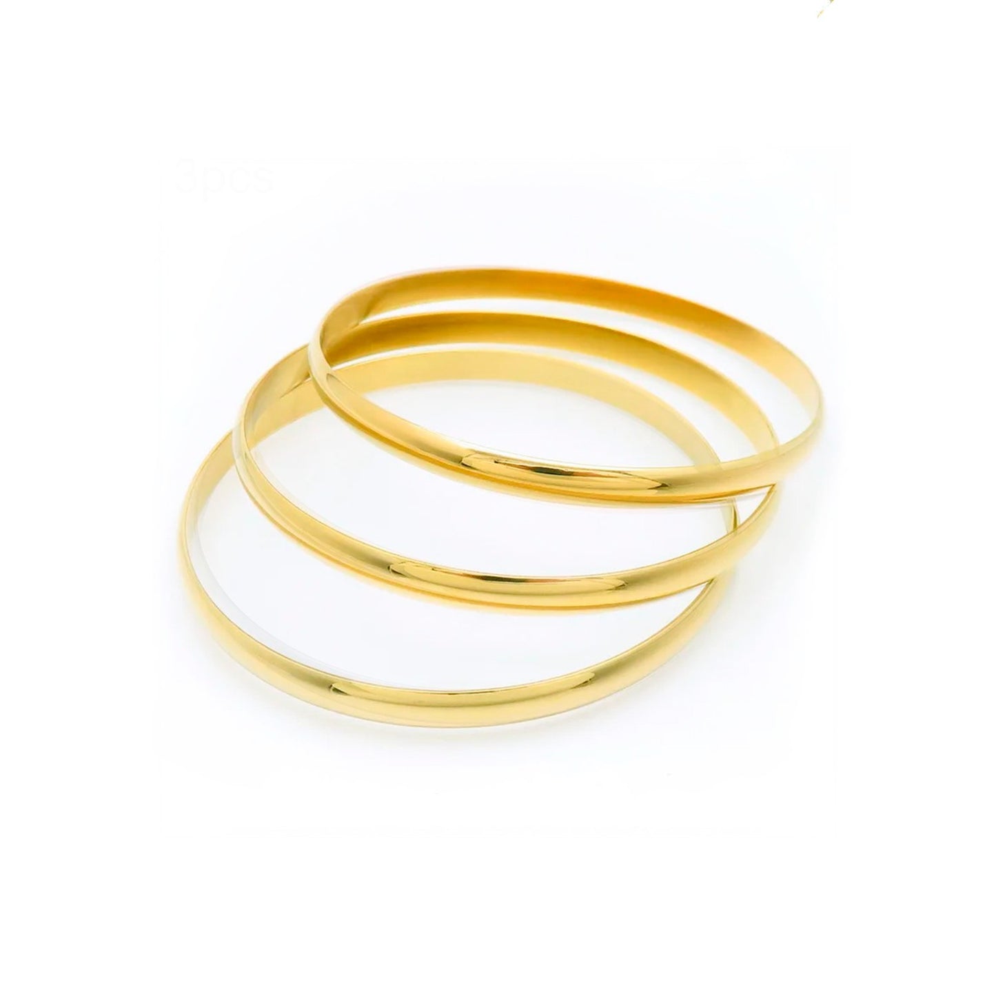 Brazalete 3 Aros Lisos Chapado 4mm ACERO