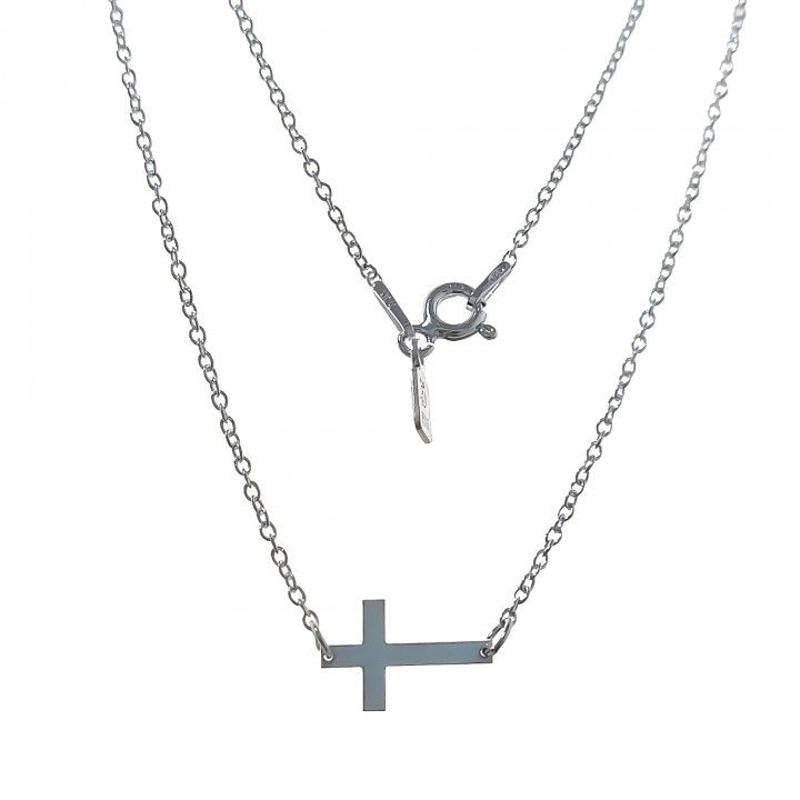 Colgante cruz de plata