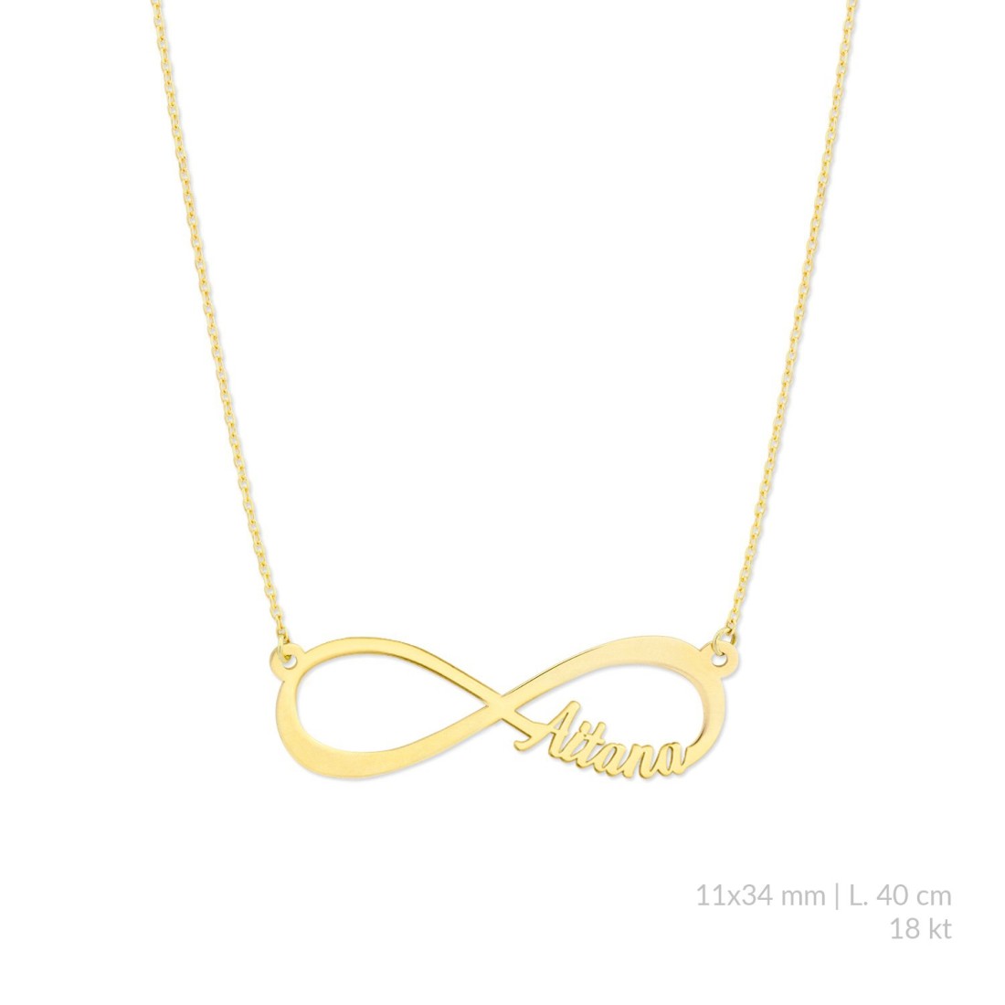 Gargantilla Infinito Personalizada 18 Ktes.