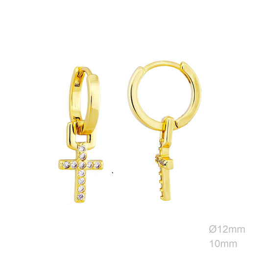 Pendientes Latón Chapado en Oro