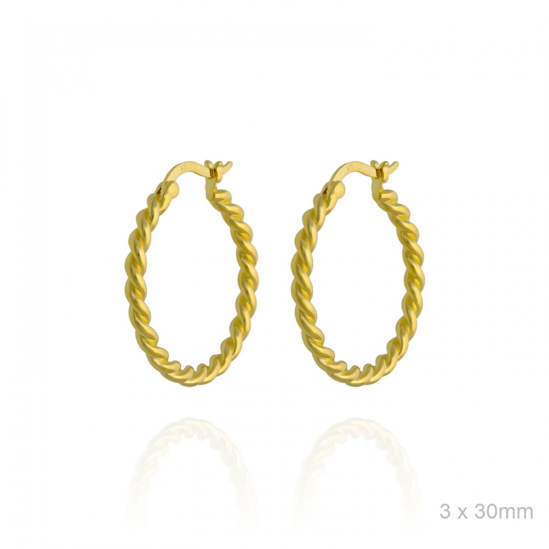 Pendientes Aro Dorado Rizado