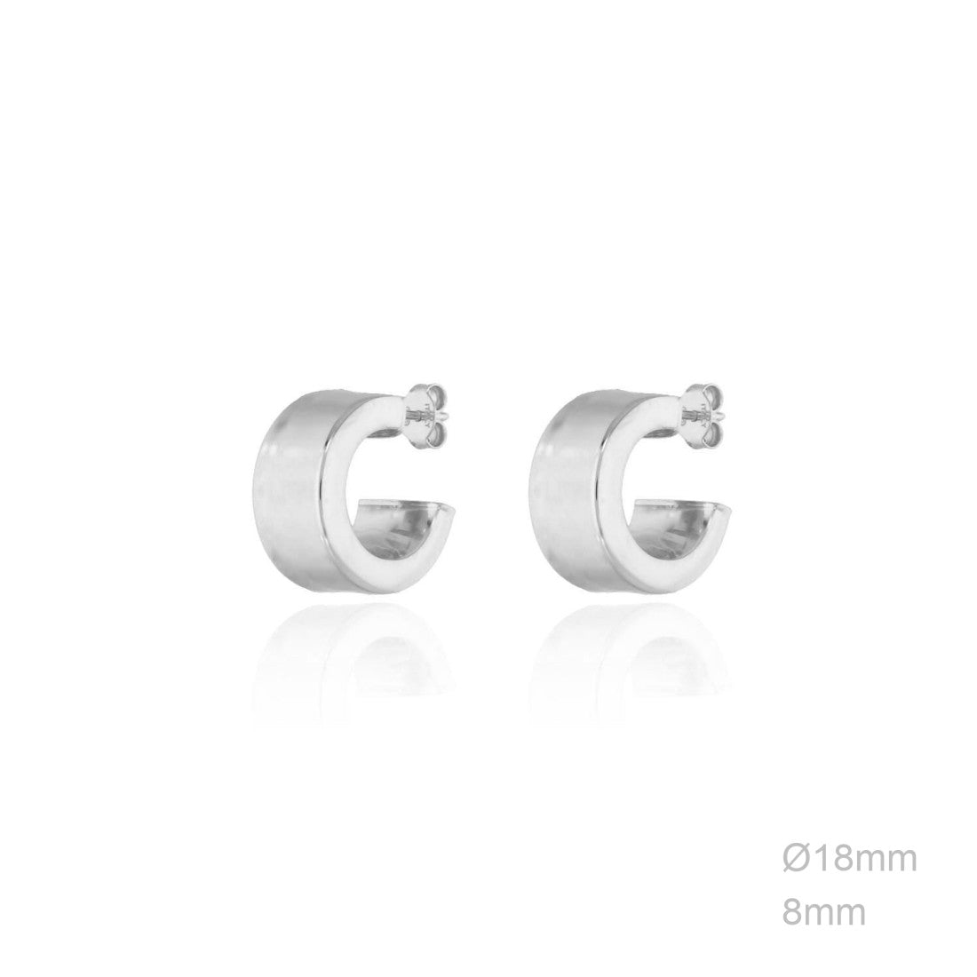 Pendientes Aro Liso Plano 18mm