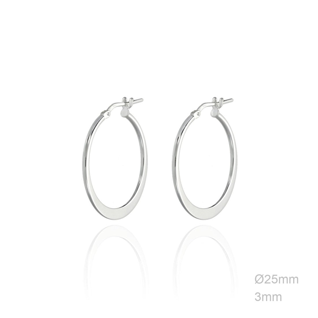 Pendientes Aro Plano Liso 30mm