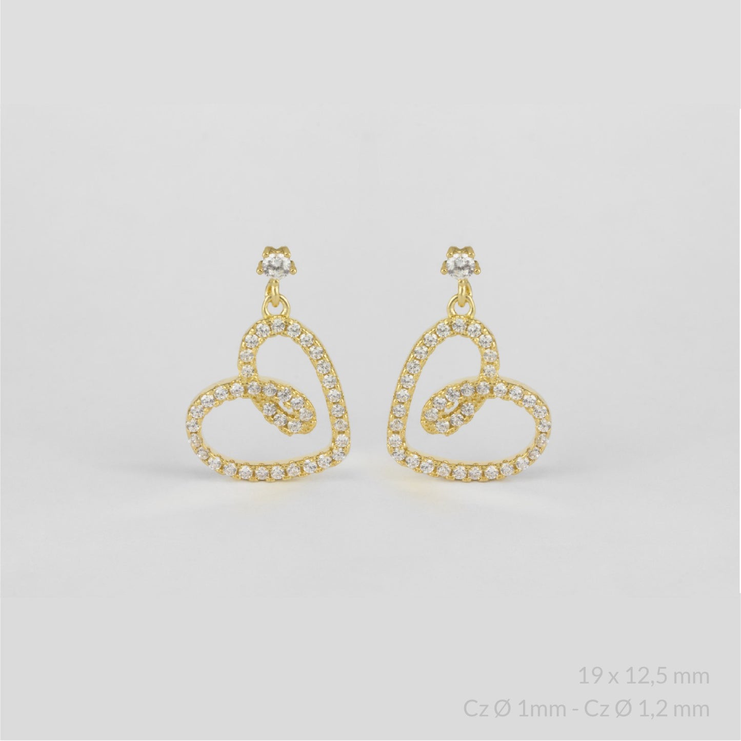 Pendientes Corazón en Plata de Ley