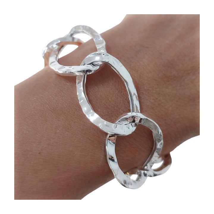 Pulsera Asas Huecas Martilleada