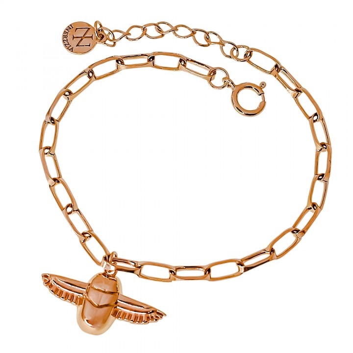 Pulsera Escarabajo Chapada en Oro