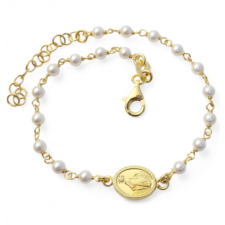 Pulsera Chapada Perla Milagrosa
