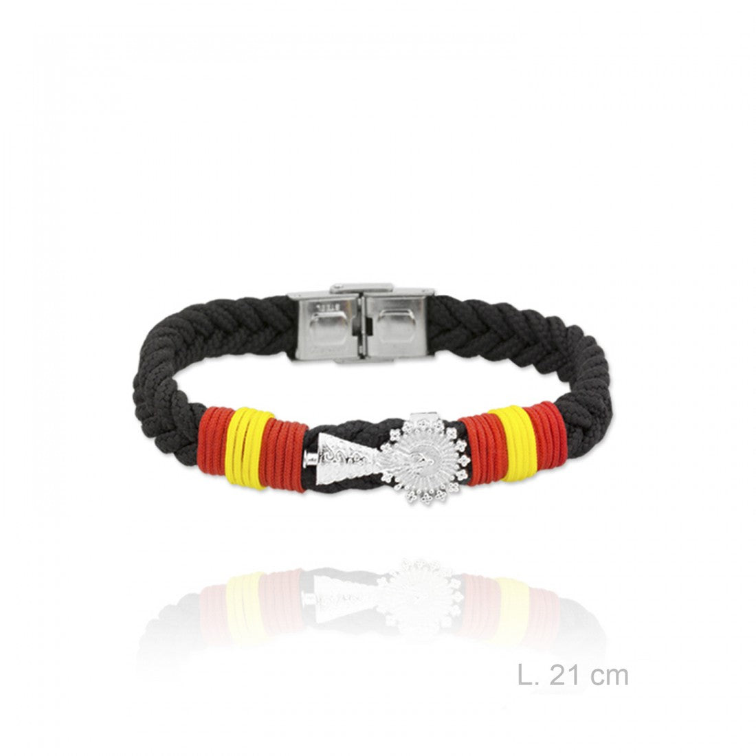 Pulsera de Acero Virgen del Pilar Trenza ESPAÑA