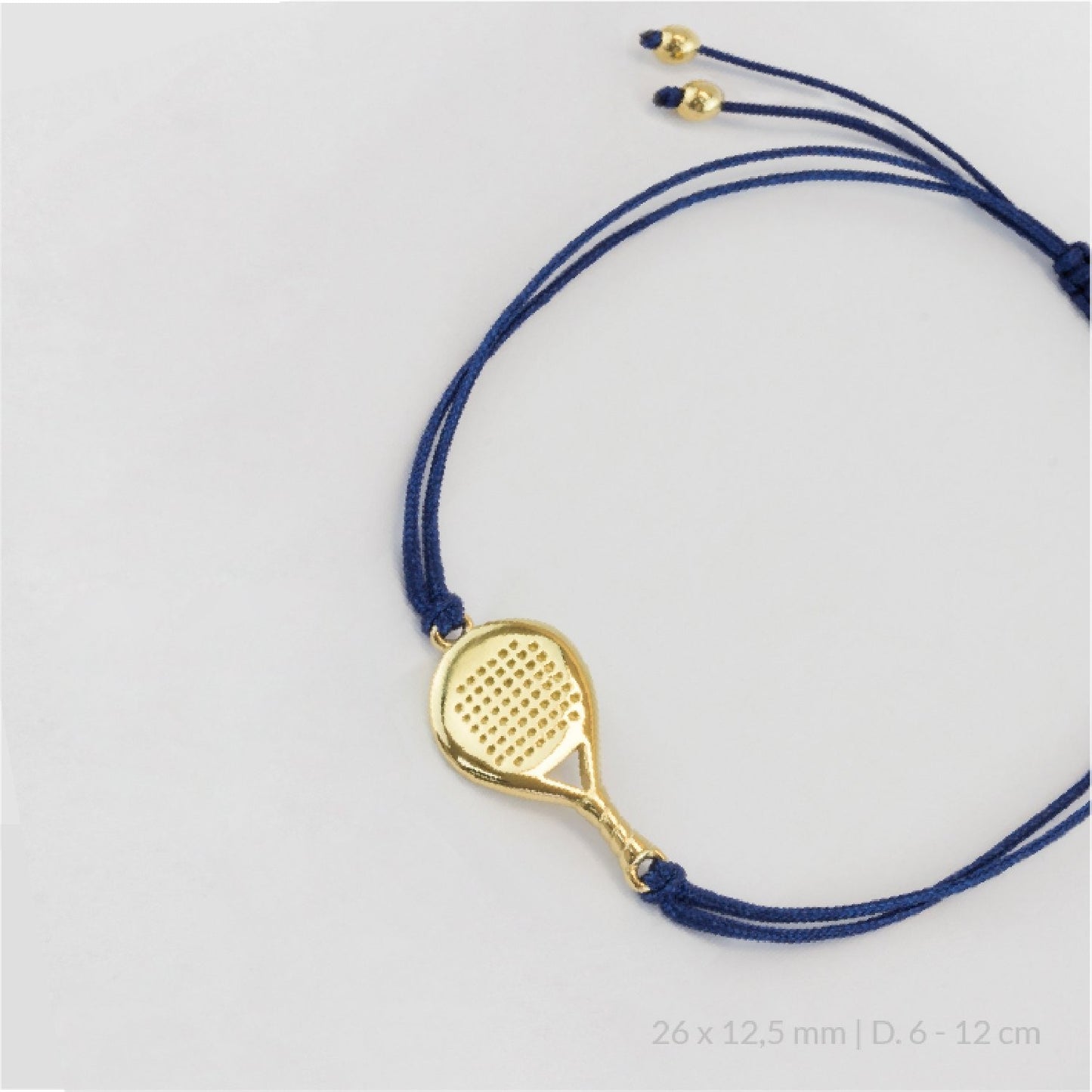 Pulsera pala de pádel hilo azul