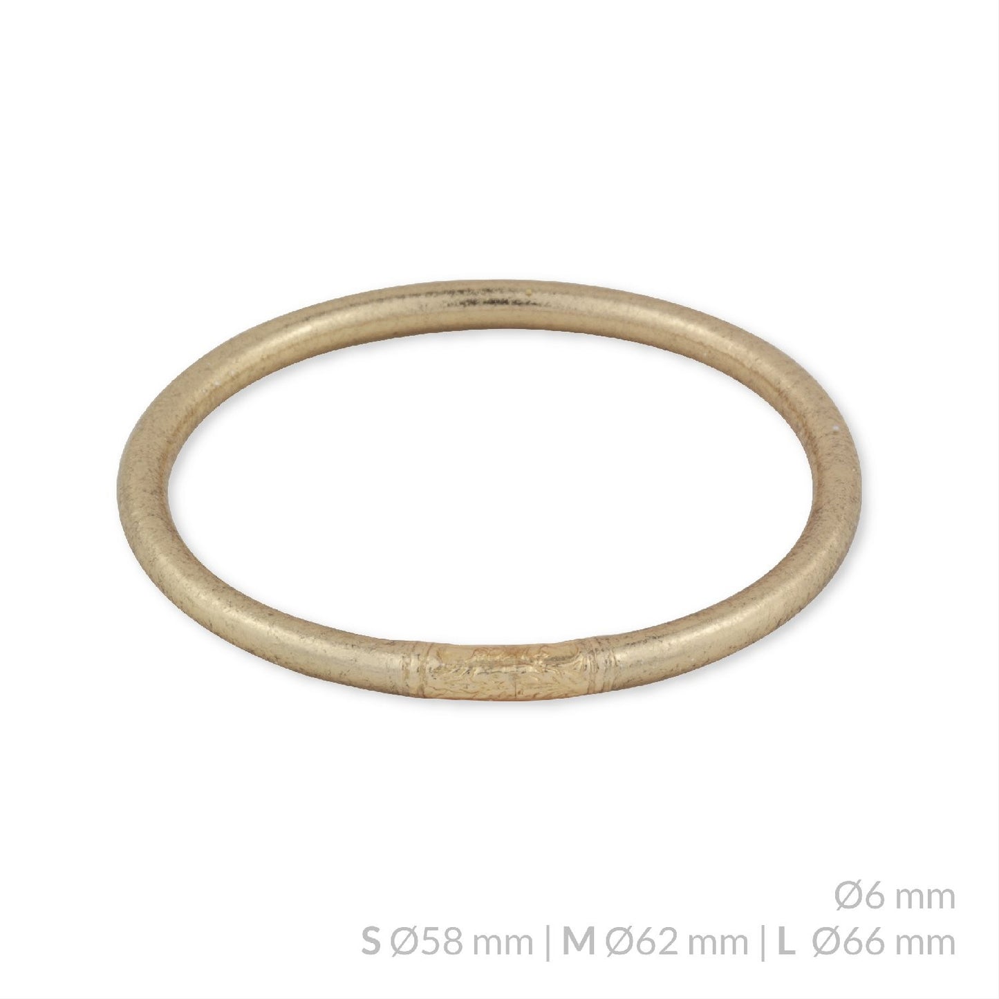 Pulsera de pan de Oro | Básica Ø6 mm | Oro rosa