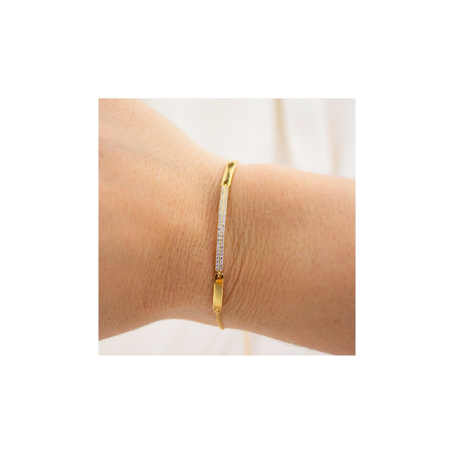 Pulsera de Plata de Ley con circonitas