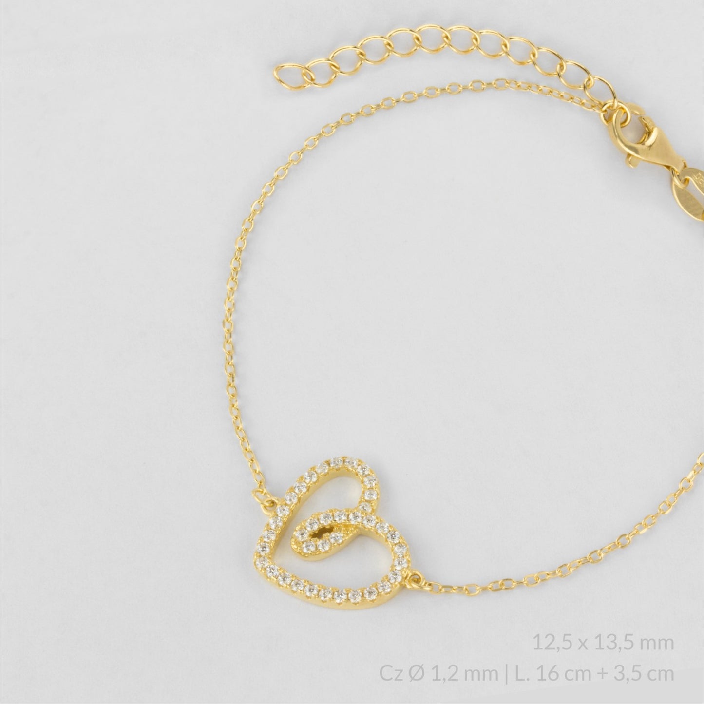 Pulsera Corazón en Plata de Ley