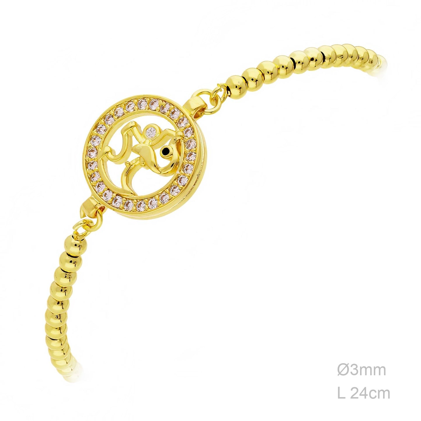 Pulsera Latón Chapada en Oro