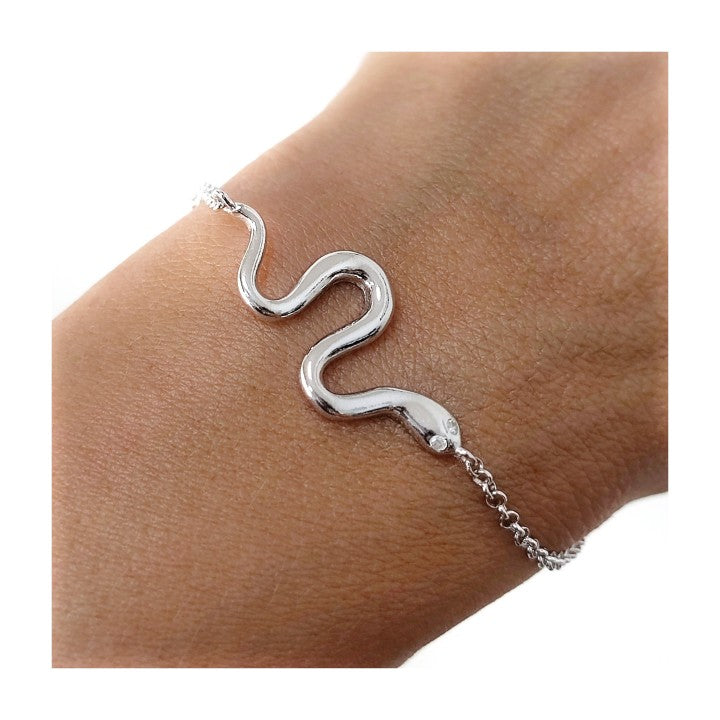 Pulsera Serpiente Plata de Ley