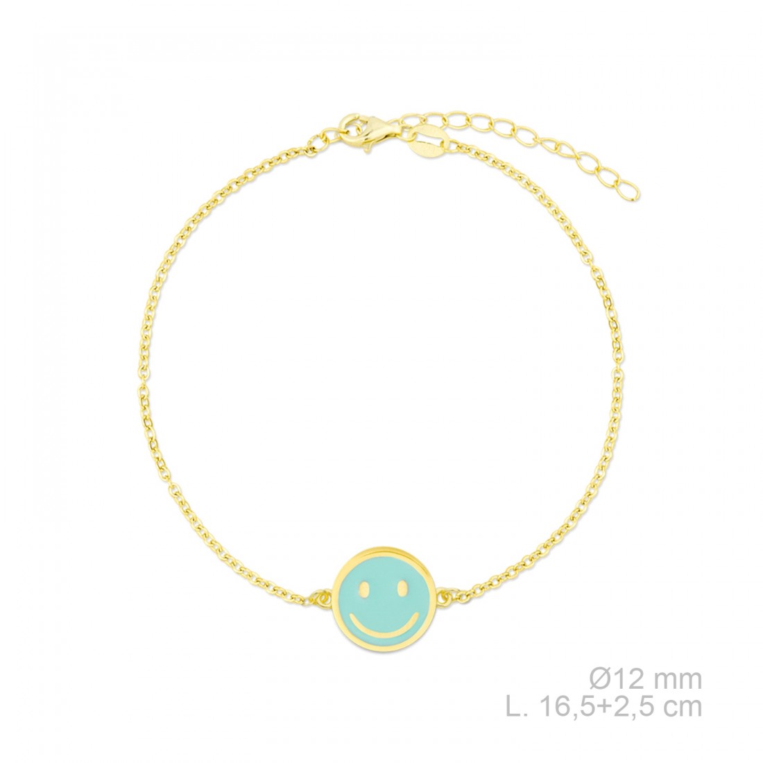 Pulsera Smiley Chapada en Oro