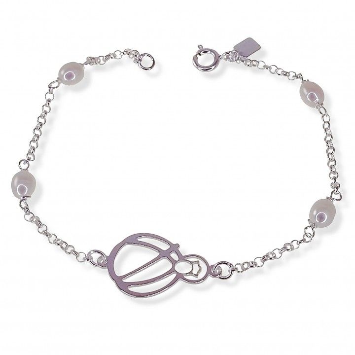 Pulsera Virgen de la Cabeza Perlas