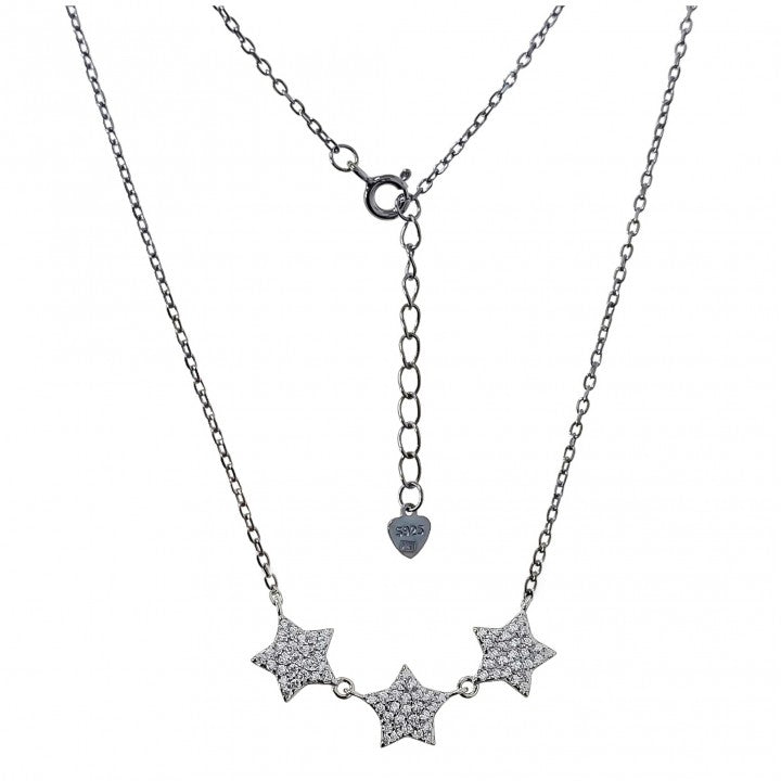 Gargantilla Estrellas rodio microengaste