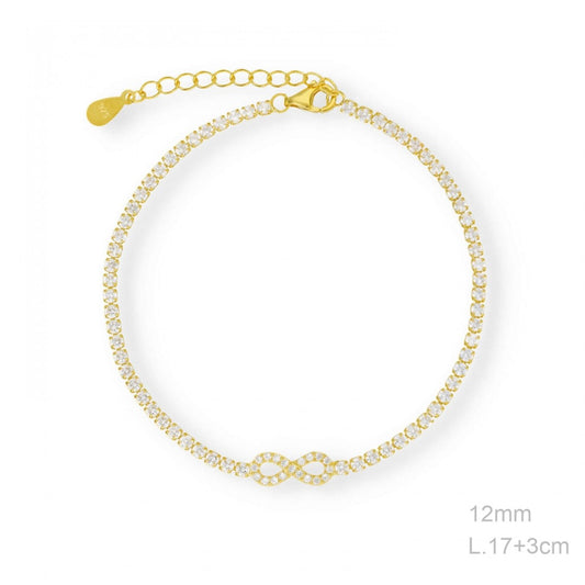 Pulsera Infinito Carril Dorada Circ