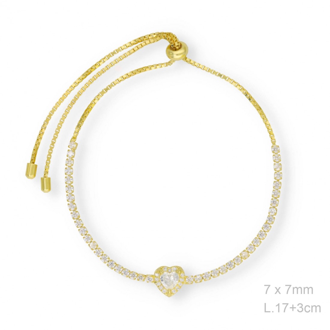Pulsera Corazón Carril Dorada Circ
