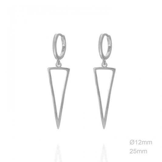Pendientes Aro Liso Triángulo