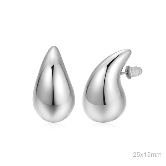 Pendientes Latón Rodiado Mediano