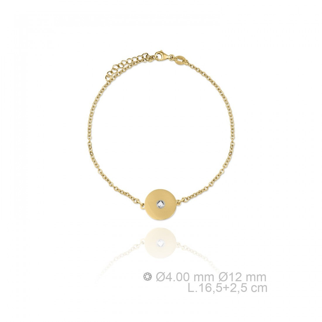 Pulsera París Círculo Zirc. Dorada