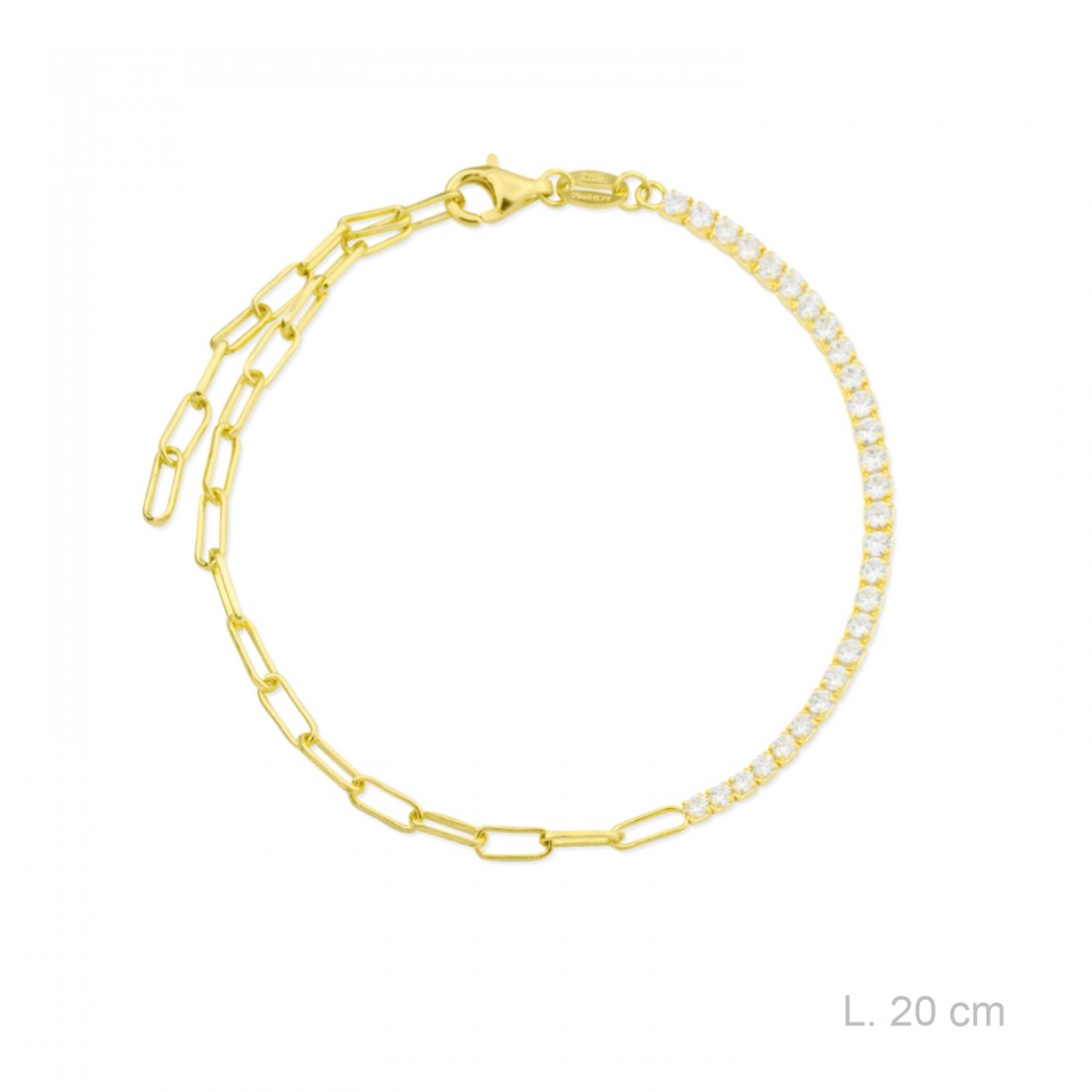 Pulsera de Plata de Ley con circonitas