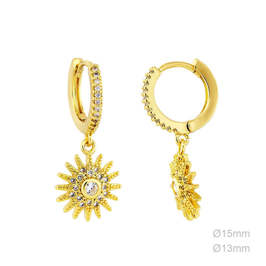 Pendientes Latón Chapado en Oro